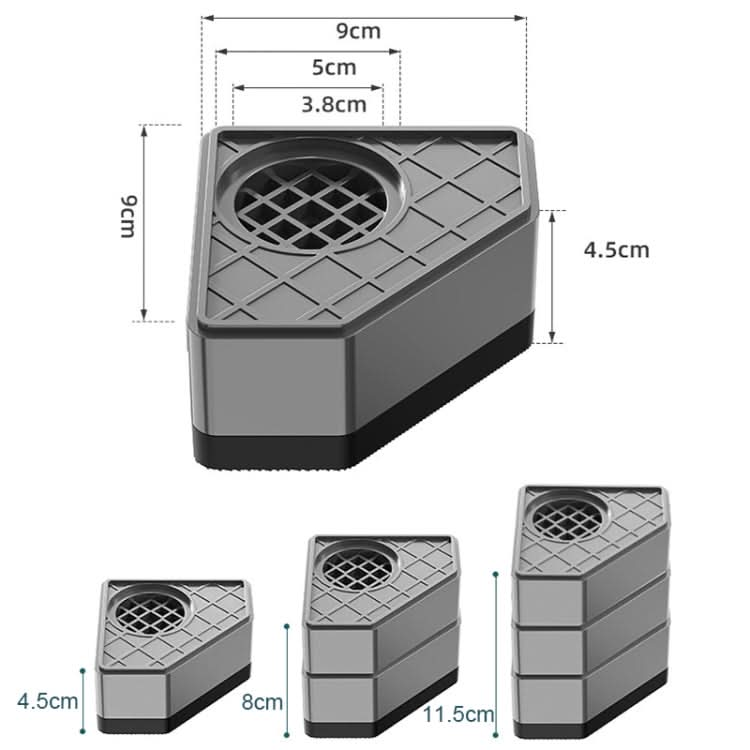 BS-XYJJD Household Washing Machine Refrigerator Non-slip Shock-absorbing Floor Mat Reluova