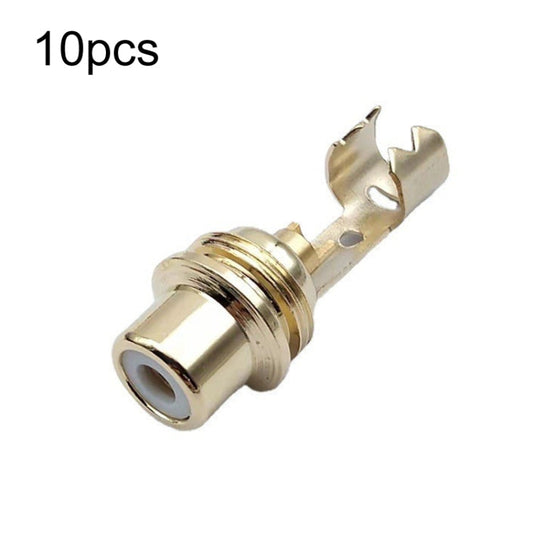 10psc AV Audio Plug RCA Lotus Female Plug With Clip