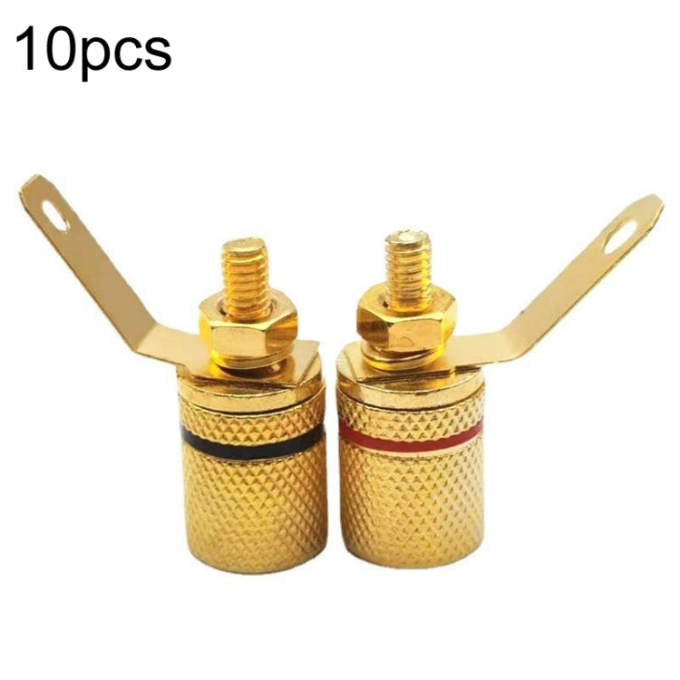 10pcs Speaker Gold-plated 4MM Banana Plug Terminal