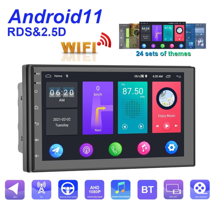 A2797 7 Inch Android WiFi 2+32G Central Control Large Screen Universal Car Navigation Reversing Video Player, Style: ÎҵÄÉ̵ê