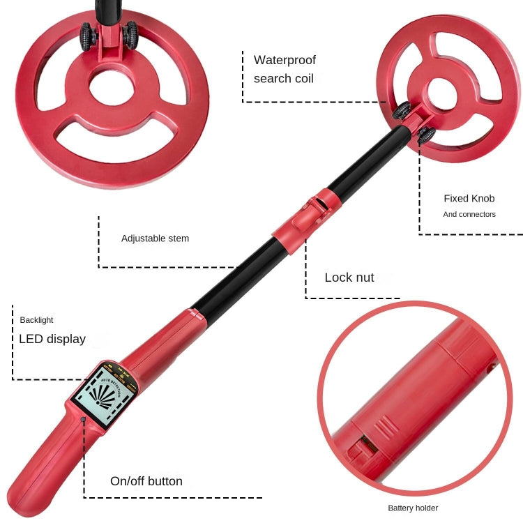 MD3006 Metal Detector Outdoor Treasure Hunter Toys Children Science Detector Reluova