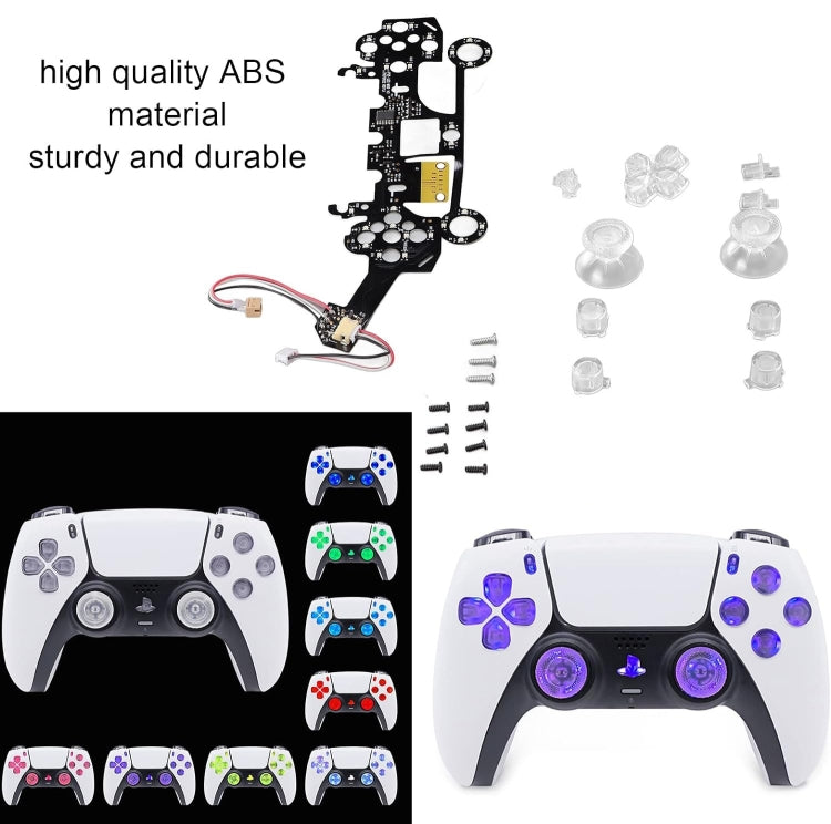 For PS5 Controller LED Light Button Kit DIY Light Panel Board Luminated D-Pad My Store