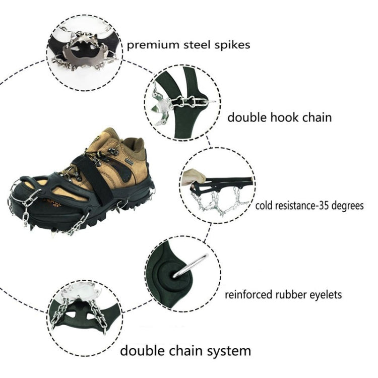 24 Teeth Outdoor Snow Anti-slip Ice Claws 201 Stainless Steel Anti-slip Shoe Cover