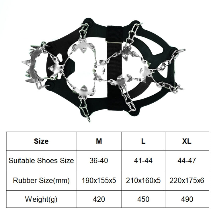 24 Teeth Outdoor Snow Anti-slip Ice Claws 201 Stainless Steel Anti-slip Shoe Cover Reluova