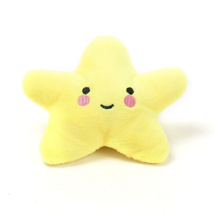 3pcs Pet Teething Toy Plush Starfish Sounding Toy(Yellow)-Reluova