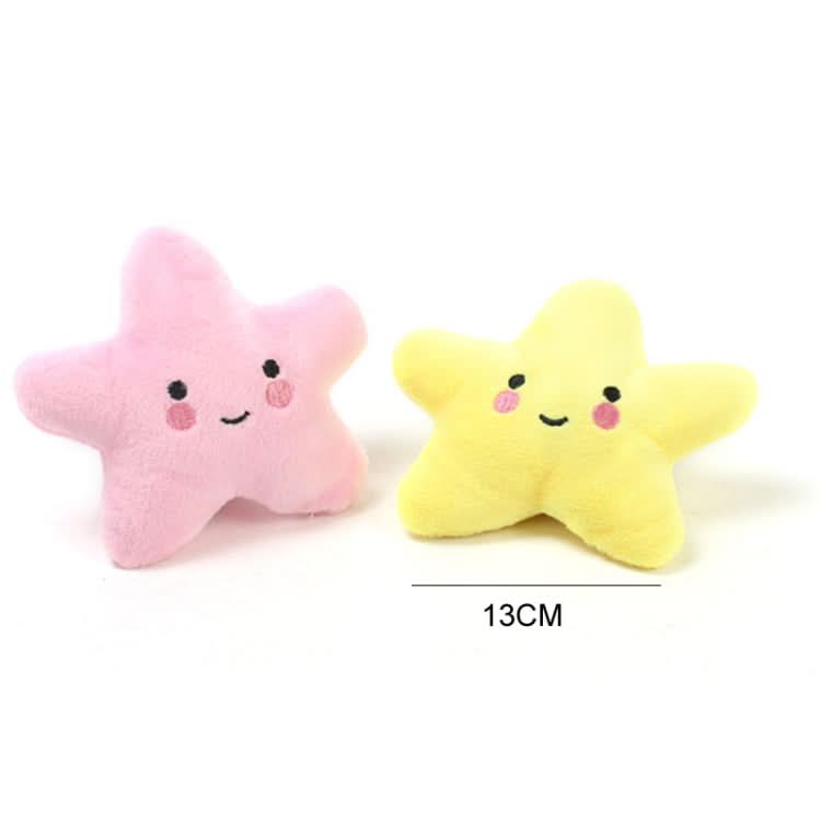 3pcs Pet Teething Toy Plush Starfish Sounding Toy(Yellow)-Reluova