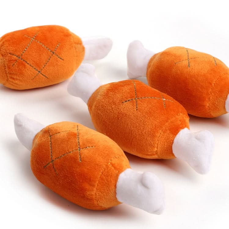 2pcs Bone Chicken Drumstick Plush Toys Sounding Pet Toys-Reluova