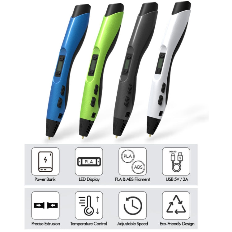 SL-300A  3D Printing Pen 8 Speed Control High and Low Temperature Version Support PLA/ABS/PCL Filament