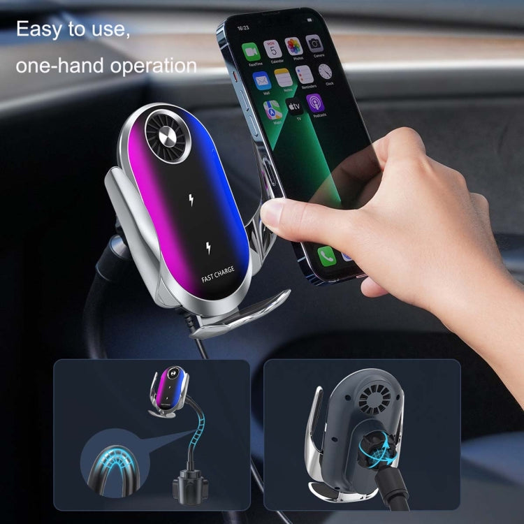 Double Coil Car Wireless Charger Water Cup Holder For Apple14 / 13 / Samsung ZFLIP4 Series ÎҵÄÉ̵ê