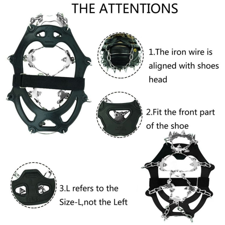 F26-2 26 Teeth Snow Mountain Non-slip Shoes Cover 201 Stainless Steel Ice Claws, Size: Reluova