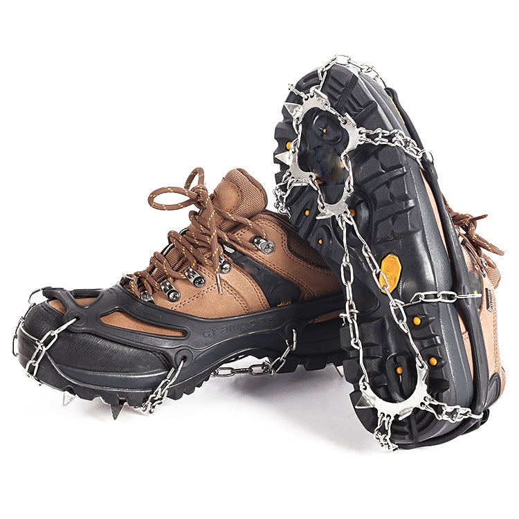 F11-1 11 Teeth 201 Stainless Steel Outdoor Snow and Ice Mountaineering Non-slip Shoes Cover