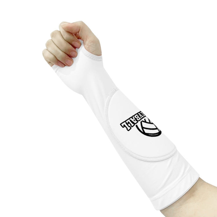 1pair Volleyball Arm Sleeves Passing Forearm Guard with Protection Pad and Thumbhole