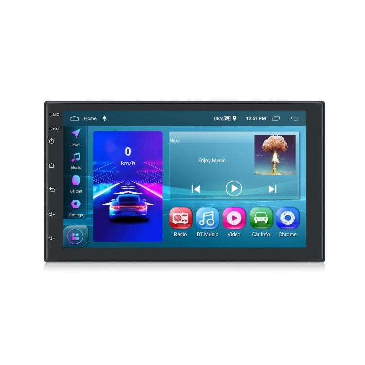 A3194 7 Inch Android 11 Central Control Carplay 2+32G Car Large Screen Navigation Reversing Video Player, Style: