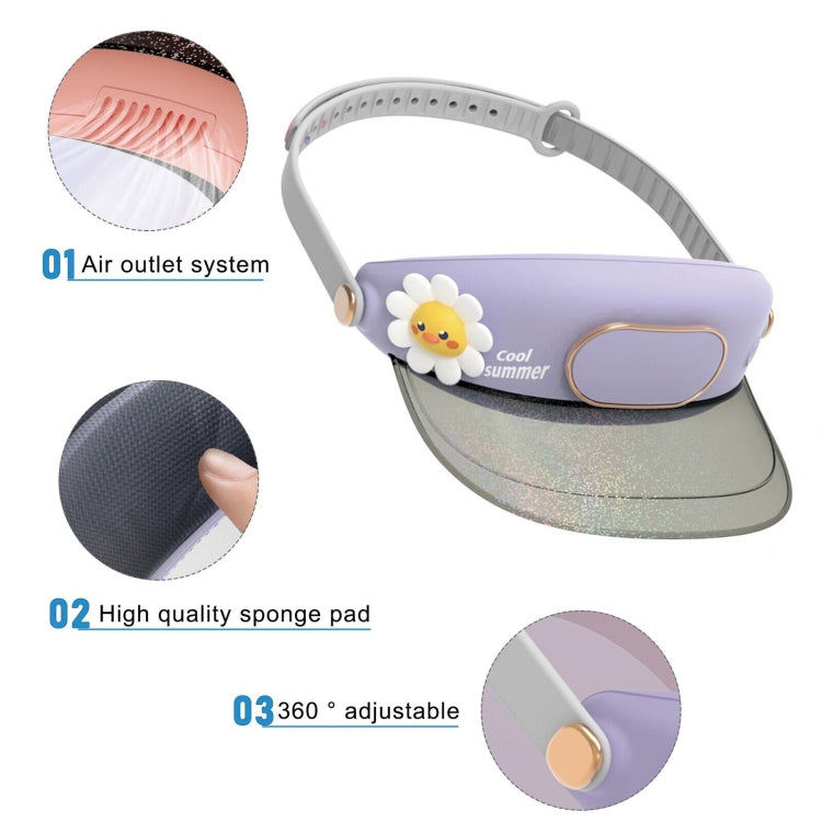 Cute Pet Bladeless Fan Hat USB Rechargeable Adjustable Speed Summer Sun Protection Sunshade Fan