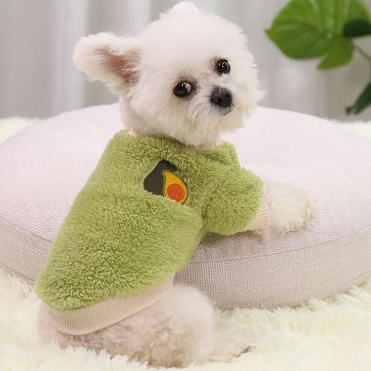 2pcs Dogs Keep Warm Two Feet Clothes Bipanda Cat Clothes, Size: XXL(Green Avocado)-Reluova