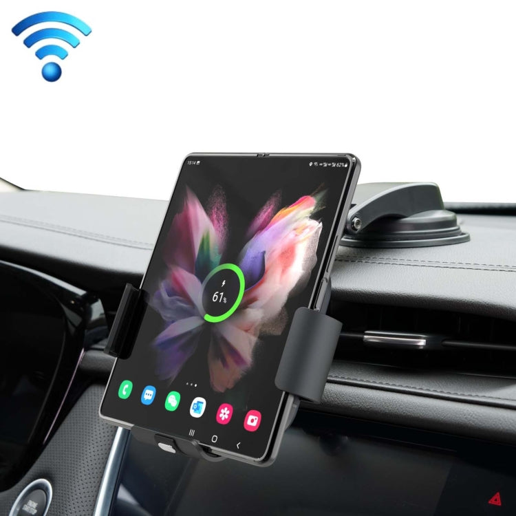 For Samsung Galaxy Z Fold4 / 3 S10 Folding Screen Mobile Phone Vehicle Bracket Dual Coil Wireless Charger ÎҵÄÉ̵ê