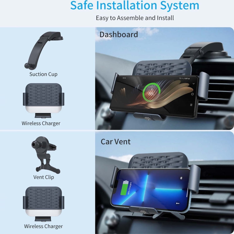 For Samsung Galaxy Z Fold4 / 3 S10 Folding Screen Mobile Phone Vehicle Bracket Dual Coil Wireless Charger ÎҵÄÉ̵ê