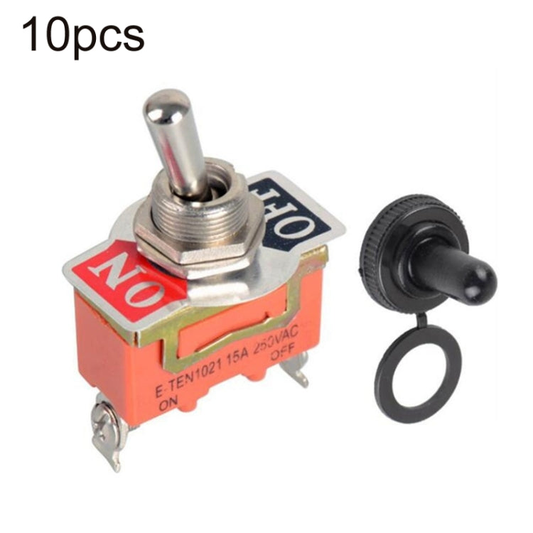 10pcs E-TEN1021 2-speed Waterproof Rocker Toggle Switch