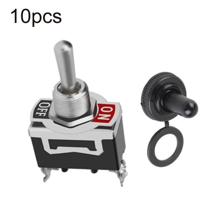 10pcs E-TEN1021 2-speed Waterproof Rocker Toggle Switch