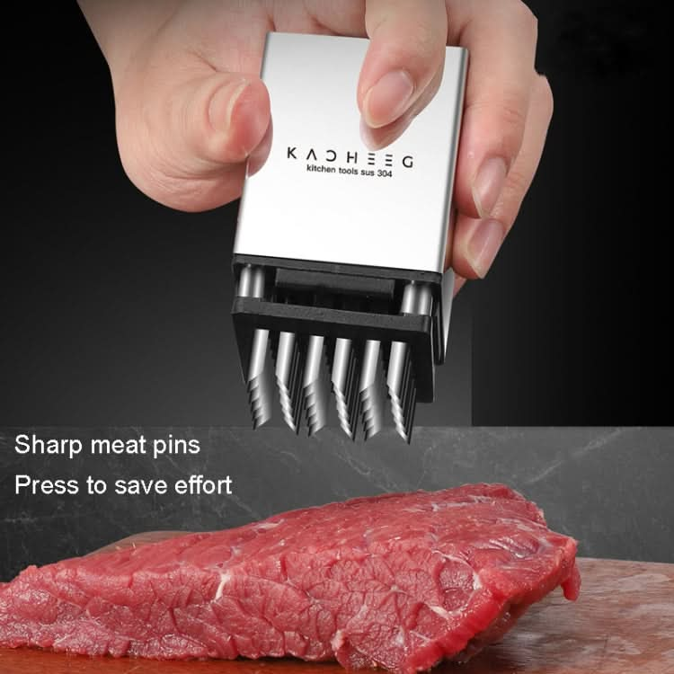 Kacheeg Stainless Steel Steak Tenderizer Double-sided Meat Looper, Style: Reluova