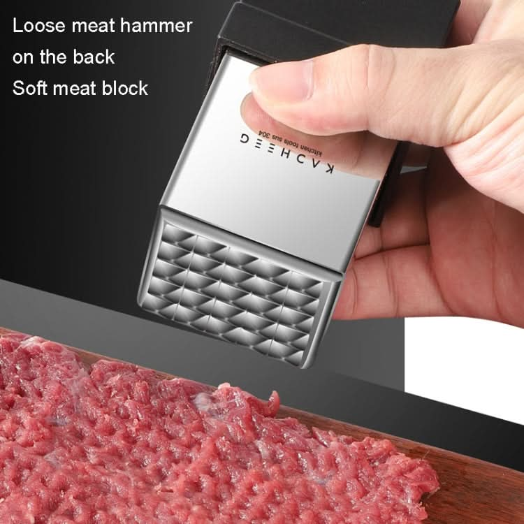 Kacheeg Stainless Steel Steak Tenderizer Double-sided Meat Looper, Style: Reluova