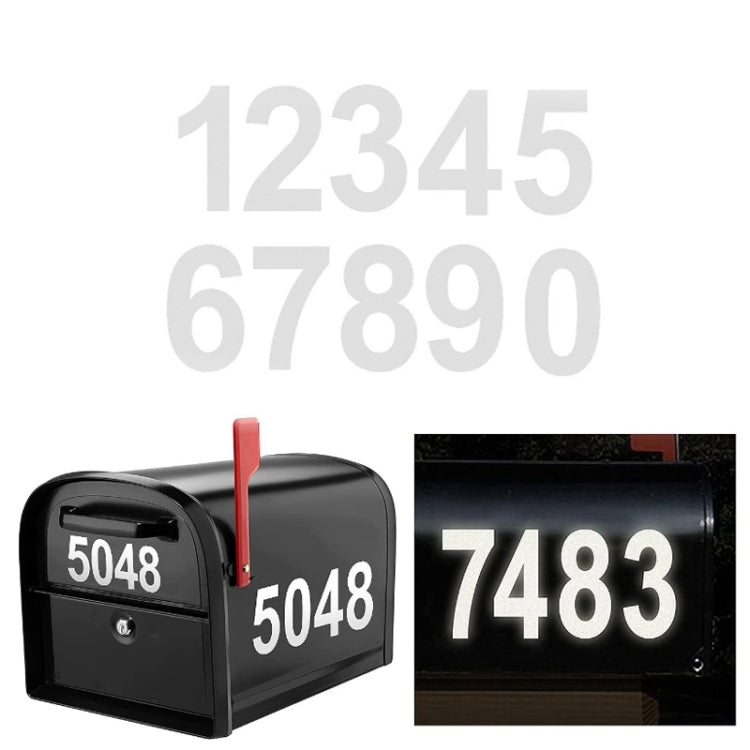 Night Reflective Mailbox Digital Number Waterproof Sticker My Store