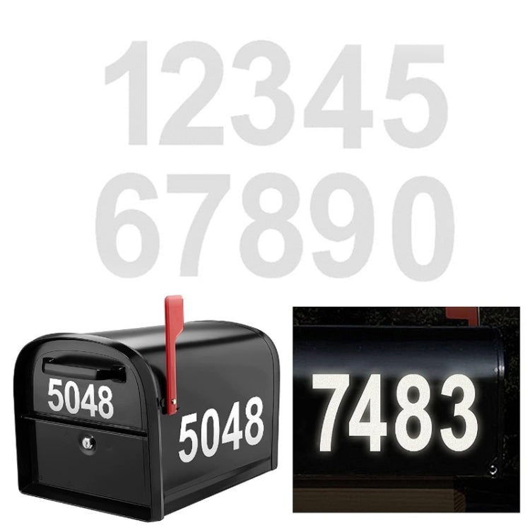 Night Reflective Mailbox Digital Number Waterproof Sticker My Store