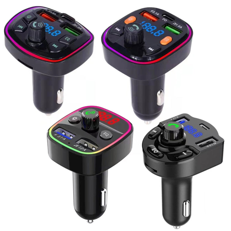 3.1A USB+PD Bluetooth Car Charger Car FM Transmitter Colorful Lighting ÎҵÄÉ̵ê