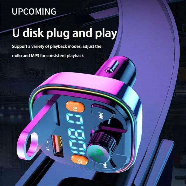 3.1A USB+PD Bluetooth Car Charger Car FM Transmitter Colorful Lighting ÎҵÄÉ̵ê