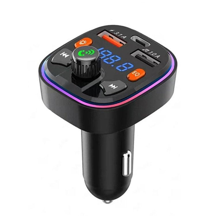 3.1A USB+PD Bluetooth Car Charger Car FM Transmitter Colorful Lighting ÎҵÄÉ̵ê