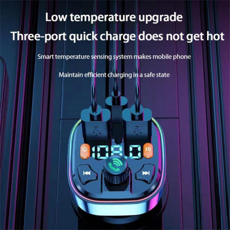 3.1A USB+PD Bluetooth Car Charger Car FM Transmitter Colorful Lighting ÎҵÄÉ̵ê