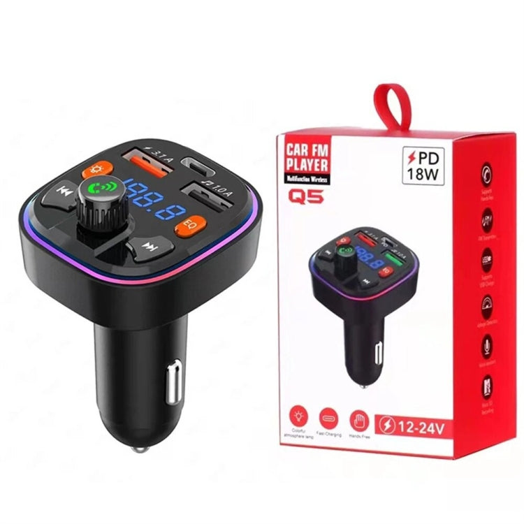 3.1A USB+PD Bluetooth Car Charger Car FM Transmitter Colorful Lighting ÎҵÄÉ̵ê