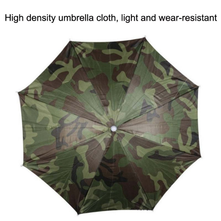 JJ11217 Headband Fishing Umbrella Headband 30CM Camouflage Silver Rubber Hat Umbrella My Store