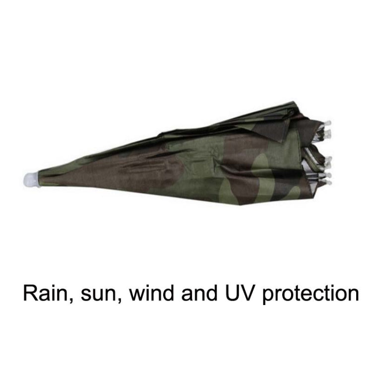 JJ11217 Headband Fishing Umbrella Headband 30CM Camouflage Silver Rubber Hat Umbrella My Store