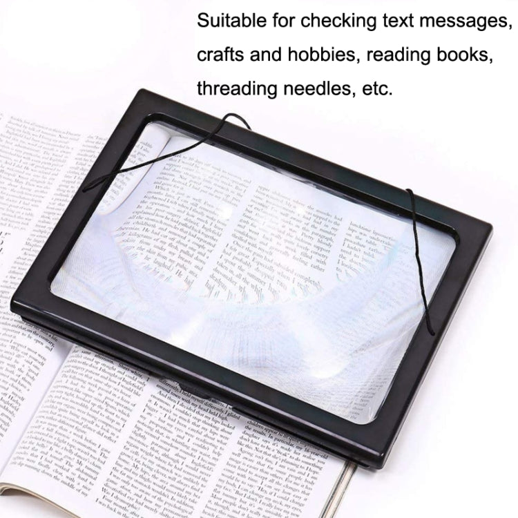 WJ10015 Full Page Reading LED Light Three-dimensional Folding Bracket Magnifying Glass Reluova