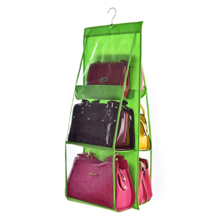 B05005 Double Sided 6 Pocket Hanging Bag Non-woven Fabric Hanging Handbag Organizer