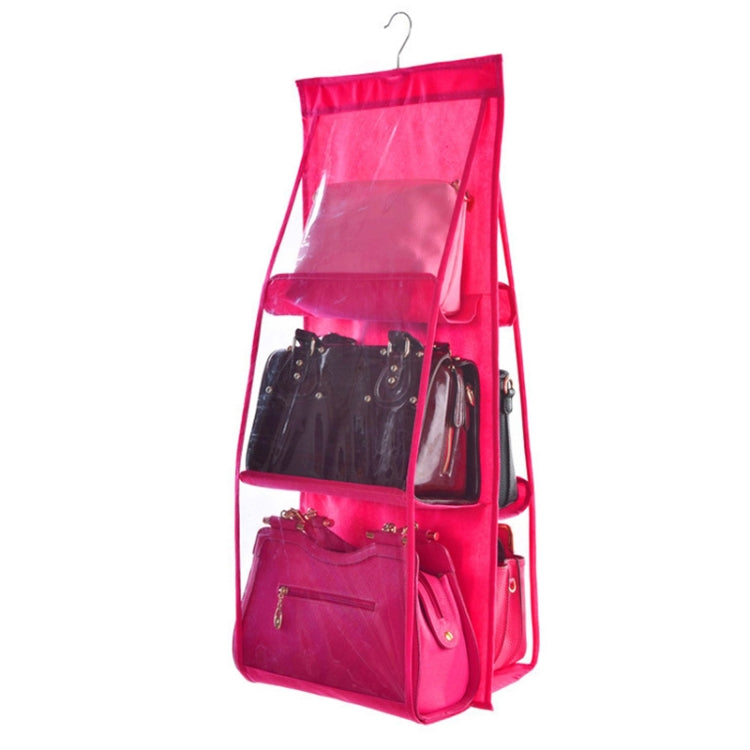 B05005 Double Sided 6 Pocket Hanging Bag Non-woven Fabric Hanging Handbag Organizer