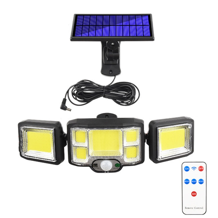 Remote Control Solar Wall Light LED Triple Rotation Sensor Flood Light