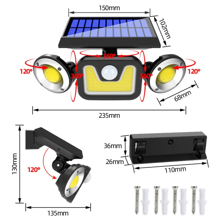 Outdoor Waterproof Human Body Sensor Garden Solar Wall Light My Store