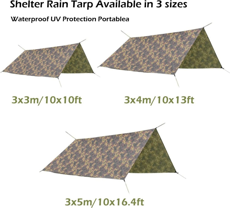 Waterproof Tent Tarp Square Canopy Polyester Sunshade Floor Mat