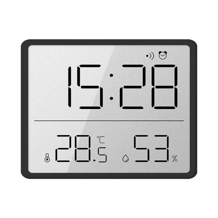 8218 Thin and Light Magnetic Wall-mounted LCD Temperature Electronic Digital Clock(Black)-Reluova