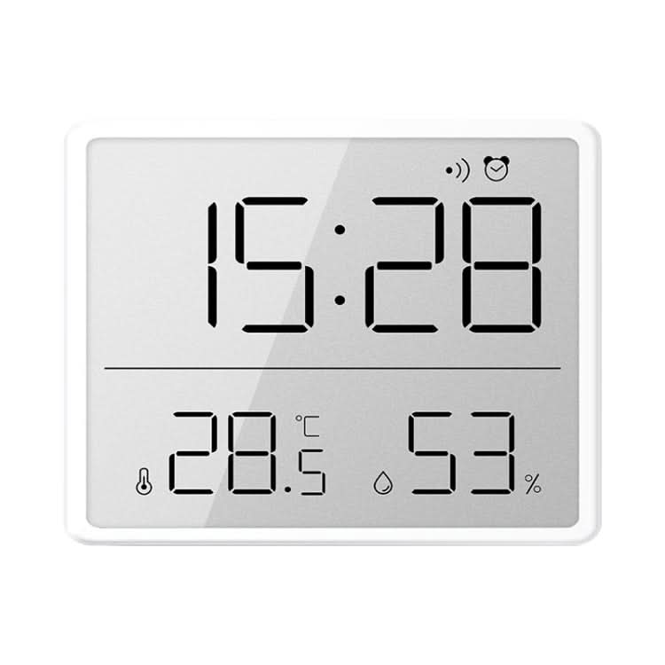 8218 Thin and Light Magnetic Wall-mounted LCD Temperature Electronic Digital Clock(White)-Reluova