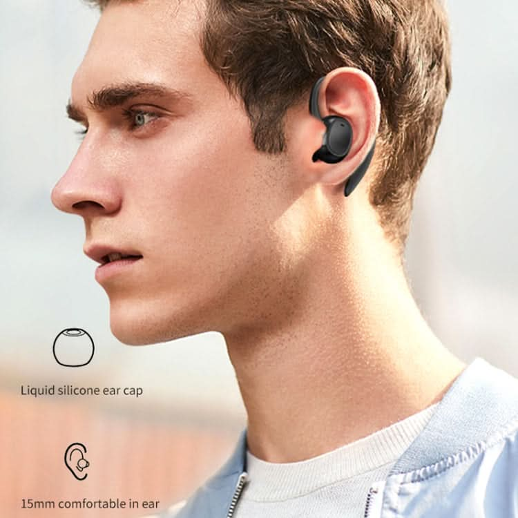 S260 Hanging Ear With Charging Bin Digital Display Stereo Bluetooth Earphones