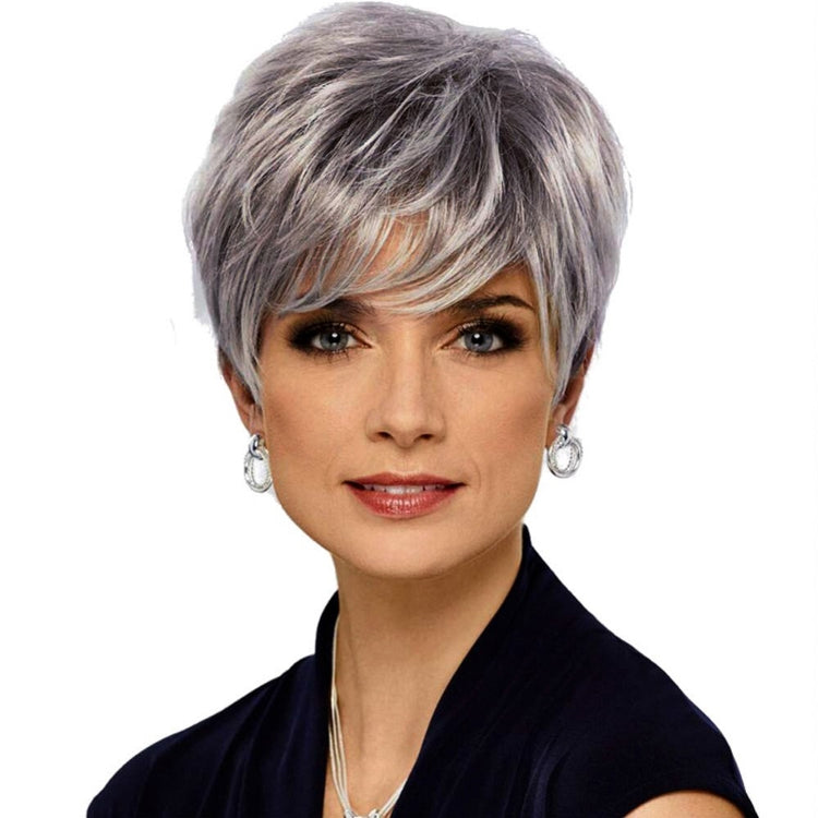 Ladies Short Straight Hair Wig High Temperature Silk Chemical Fiber Headgear My Store