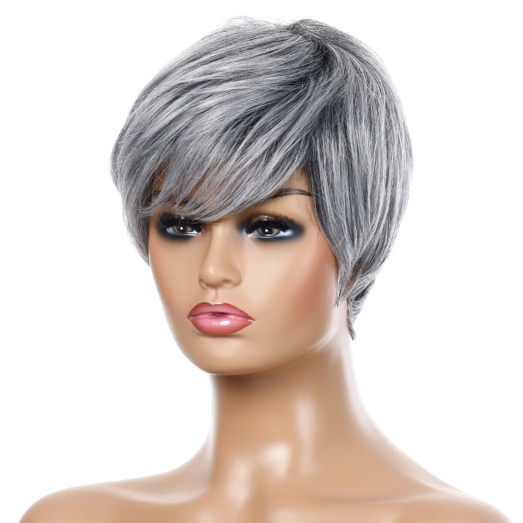 Ladies Short Straight Hair Wig High Temperature Silk Chemical Fiber Headgear My Store