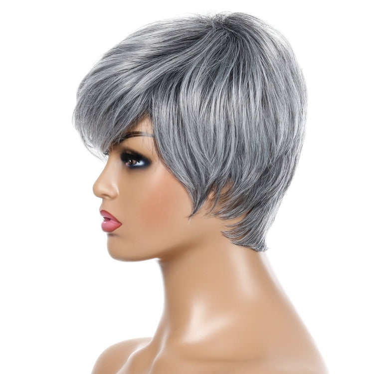 Ladies Short Straight Hair Wig High Temperature Silk Chemical Fiber Headgear My Store