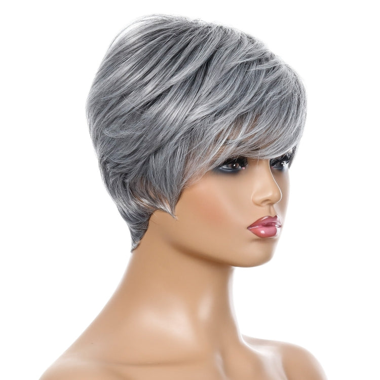 Ladies Short Straight Hair Wig High Temperature Silk Chemical Fiber Headgear My Store