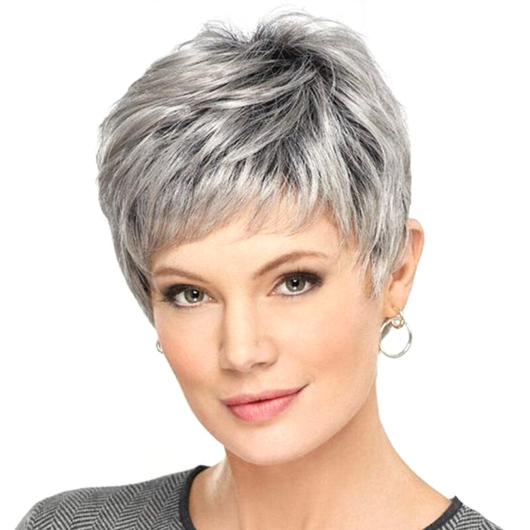 Ladies Short Straight Hair Wig High Temperature Silk Chemical Fiber Headgear My Store