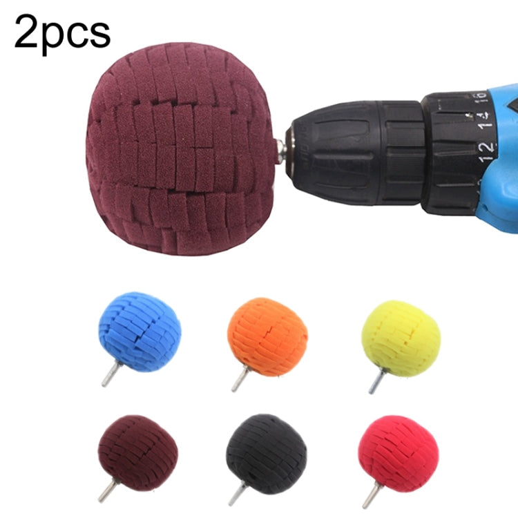 2pcs Car Wheel Rim Small Area Sponge Polishing Ball