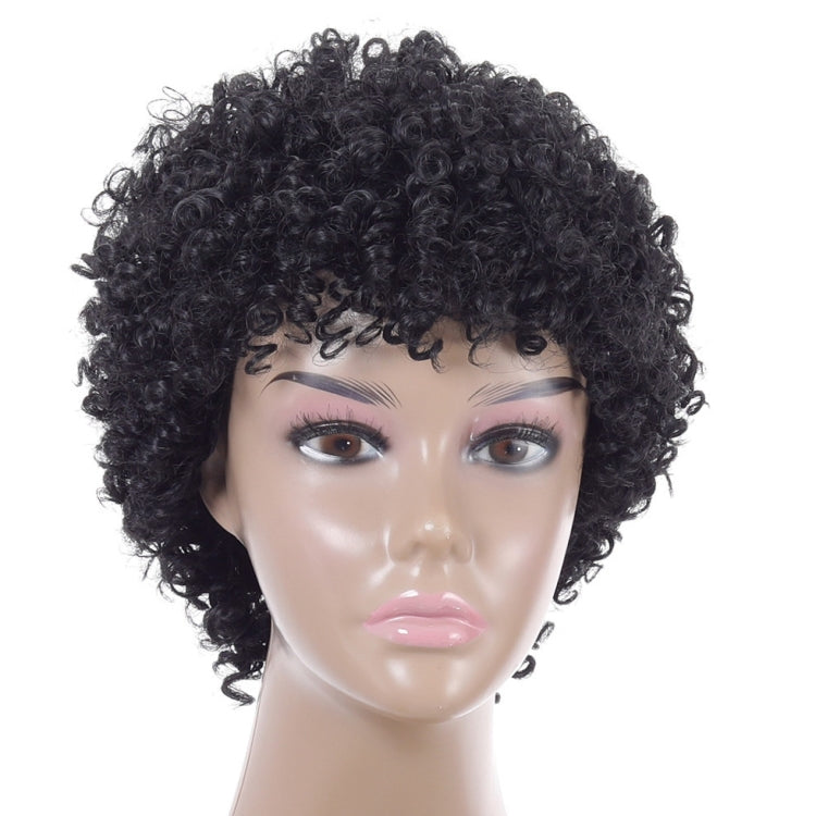 WIG-T003 Ladies High Temperature Silk Short Curly Wig Elastic Mesh Headgear My Store